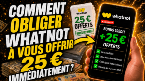 comment obtenir 25 euros bonus offert whatnot